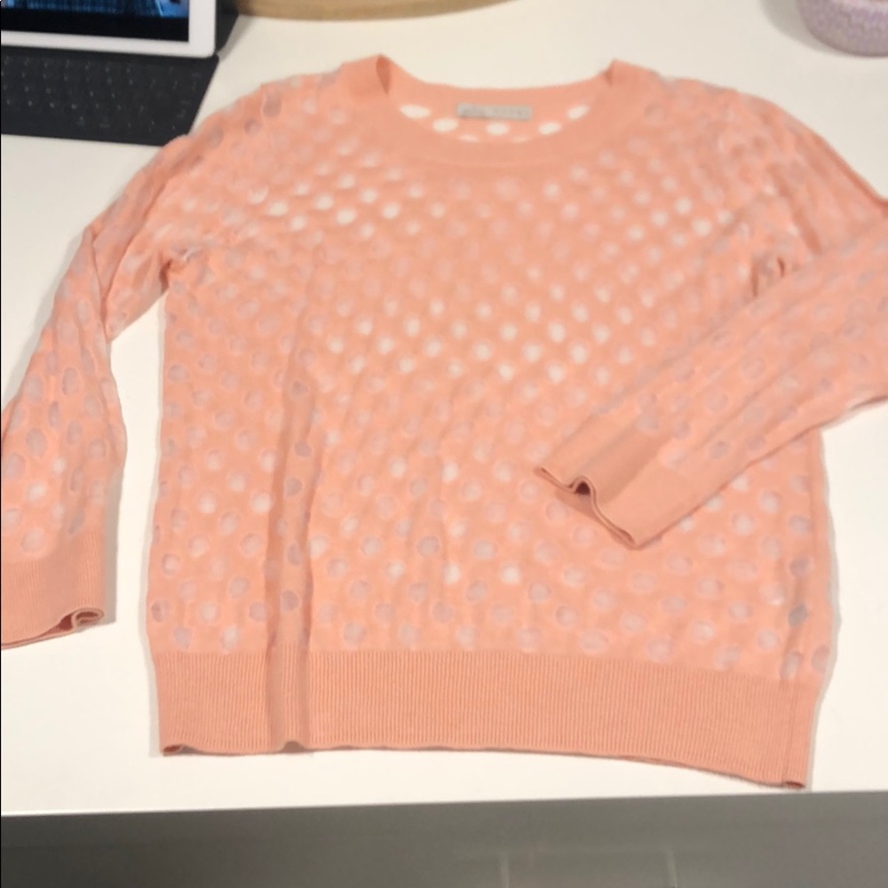 Coral pastel tissue thin sweater